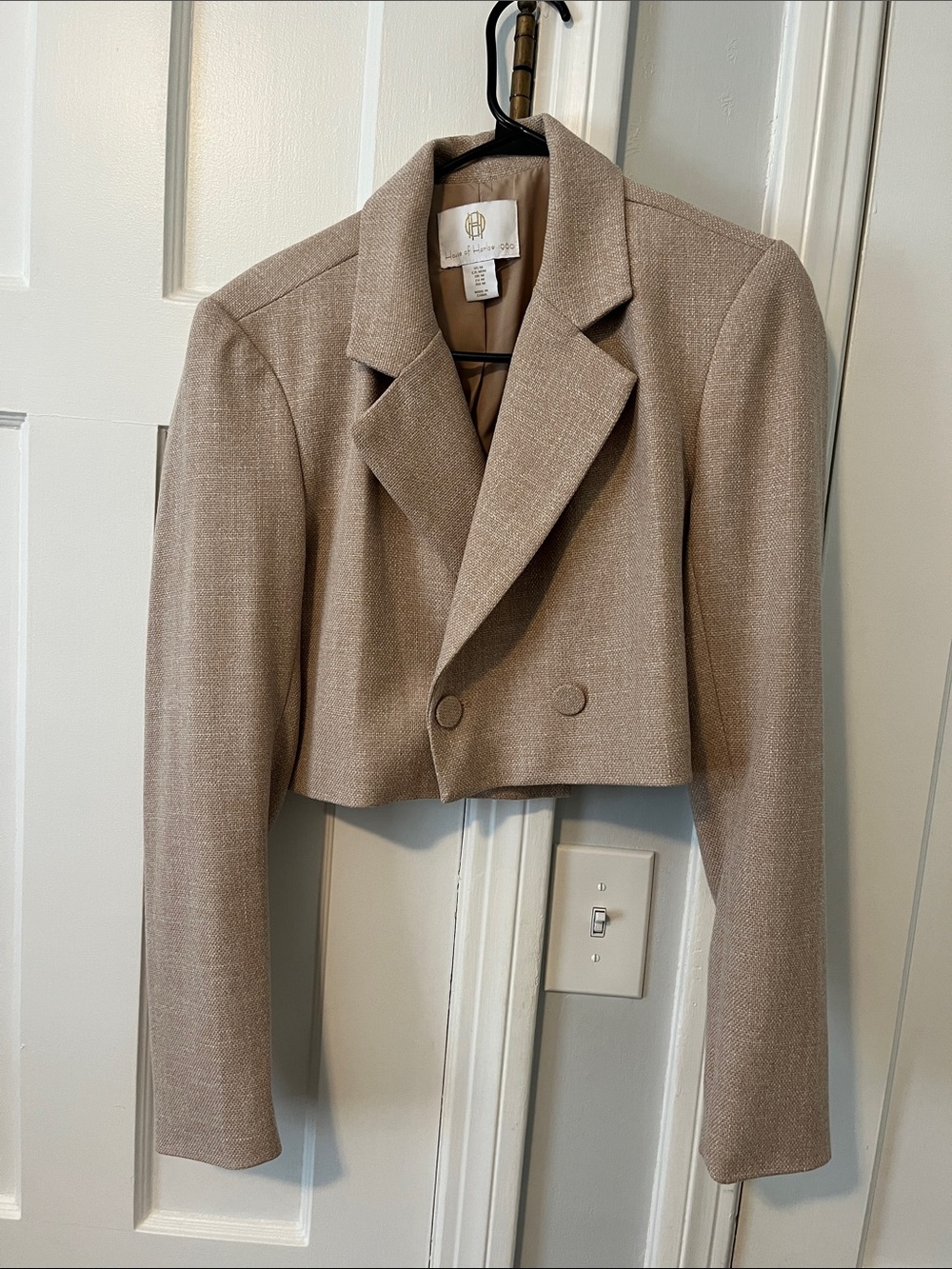 House of Harlow 1960 Cropped Taupe Blazer